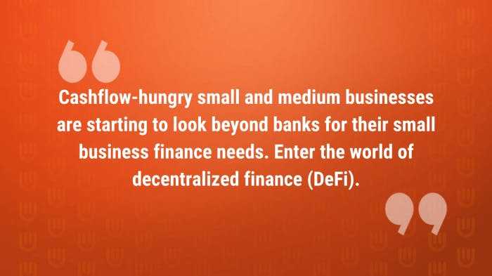 DeFi could be a gamechanger for cashflow-hungry SMEs